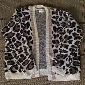 Anthropologie Leopard Sweater Sz Large